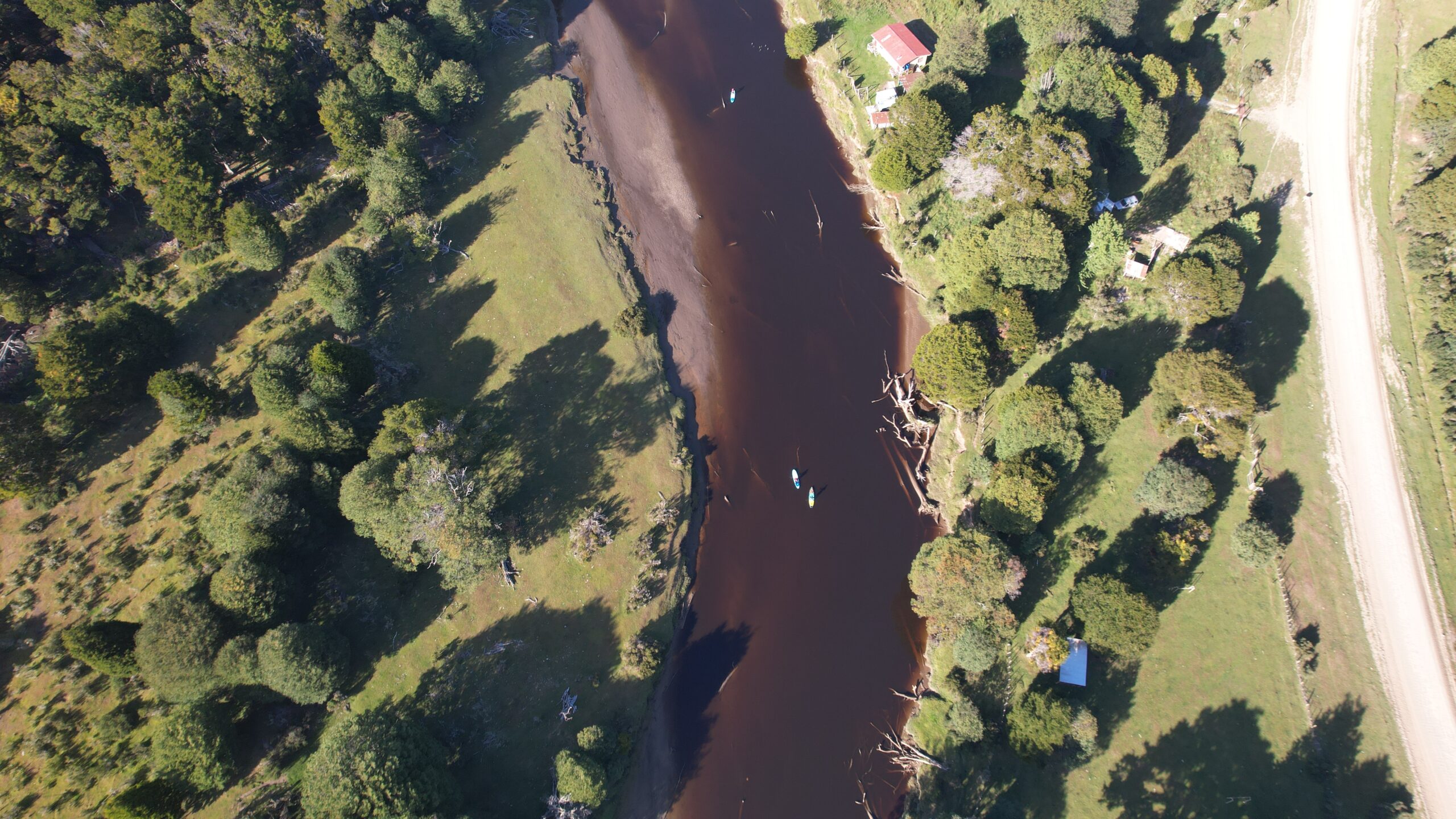 Travesia en SUP en rio San Juan, Punta Arenas